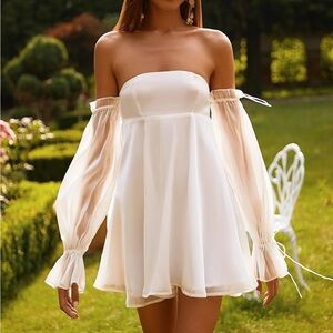 Alamour the Label white off the shoulder dress